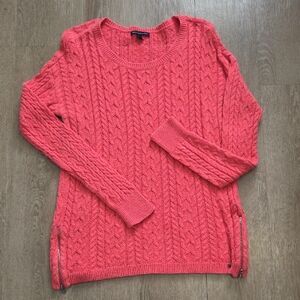 American Eagle Outfitters Coral Cable Knit Sweater